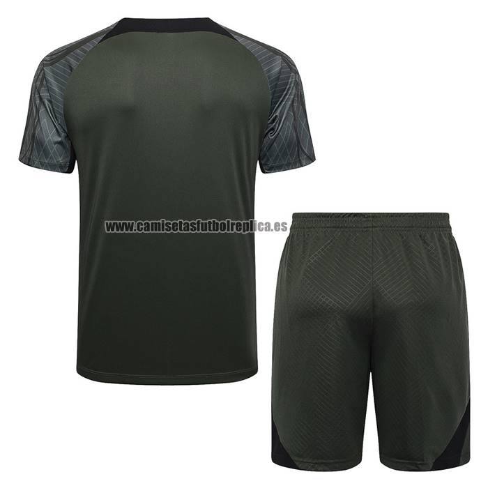 Chandal del Barcelona Manga Corta 2023-24 Verde Oscuro - Pantalon Corto